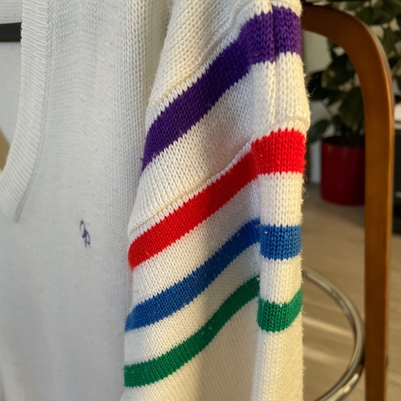 Very cool vintage Ocean Pacific V neck ski sweater - Picture 2 of 7